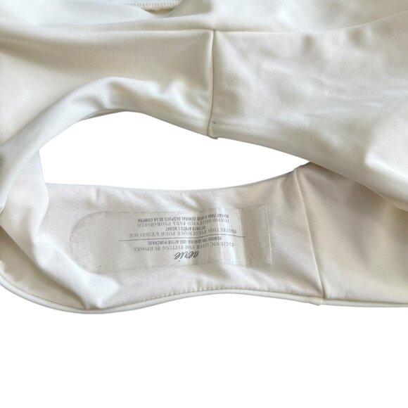 Aerie High Waist Cheeky Bikini Bottom White M Vacation Beach Pool Baywatch - Picture 5 of 5